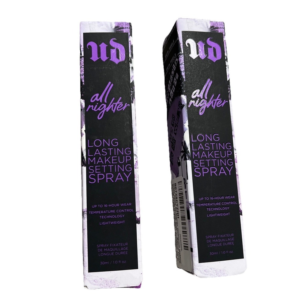 2 Urban Decay All Nighter Long Lasting Waterproof Makeup Setting Spray 1oz Ea.